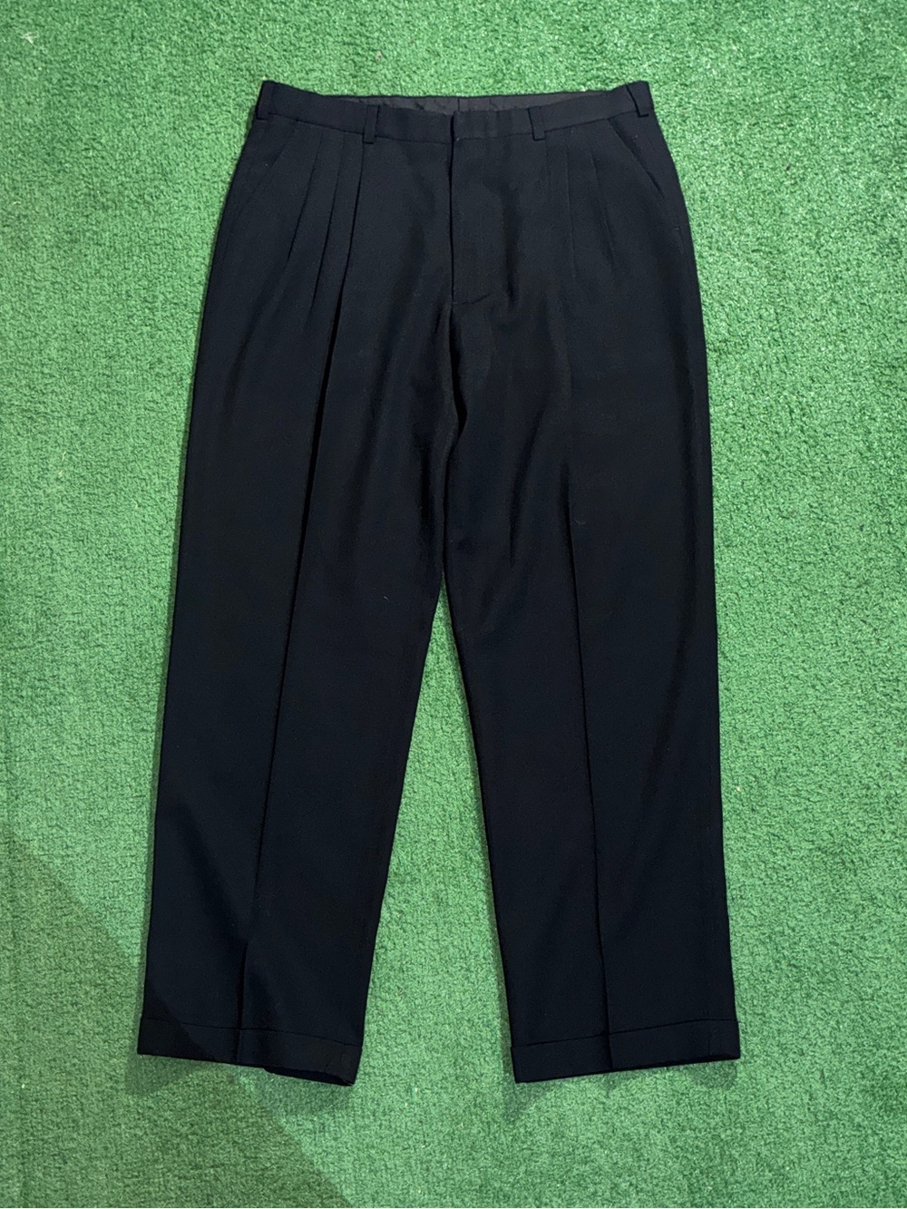 City Streets Black Pleated Dress Trousers